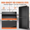 13"x25" No Tile Shower Niche 304 Stainless Steel, Wall-Inserted Niche Recessed Double Shelves