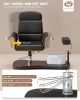 Pedicure Chair No Plumbing, Ergonomic Portable Pedicure Station Unit for Nail Teach, 360 Rotation Reclining Lift Foot Spa Chair with Foot Basin, Black