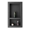 Shower Niche, 16 x 28 x 4 inch Recessed Wall Niche with Movable Divider Shelf, Modern Soap & Shampoo Storage Organizer, Square Corners