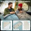 Double Sleeping Bag with Blanket, Queen Size for Couples & Adults