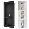 Shower Niche Ready for Tile 16" x 32", Double Shelf Organizer, Square Corners Wall-inserted Niche Recessed