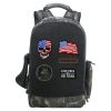 Military Tactical Backpack Work Bag with Five Patches Including 1 US Flags for Outdoor