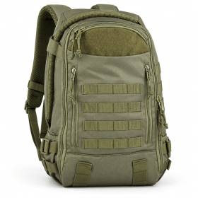 Tactical Backpack with Modular Webbing, Multi-Compartment Outdoor Daypack (Color: OD Green)