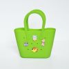 DIY cartoon hole silicone handbag, children's cute beach bag can be paired with decorative patches, versatile storage tote bag