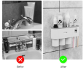 Toothbrush Holders Wall Mounted, Toothbrush Holder with Automatic Toothpaste Dispensers, 6 Brush Slots