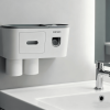 Toothbrush Holders Wall Mounted, Toothbrush Holder with Automatic Toothpaste Dispensers, 6 Brush Slots