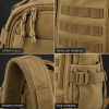 Tactical Backpack with Modular Webbing, Multi-Compartment Outdoor Daypack