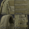 Tactical Backpack with Modular Webbing, Multi-Compartment Outdoor Daypack