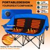 Oversized Heated Camping Chair, Patio Lounge Chairs with 3 Heat Levels