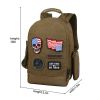 Military Tactical Backpack Work Bag with Five Patches Including 1 US Flags for Outdoor