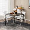 Folding Camping Table with HDPE Tabletop and Rustproof Steel Frame